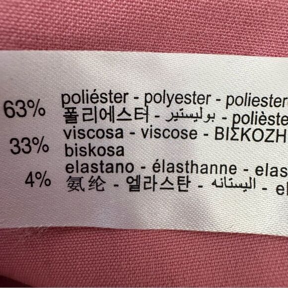 NEW Zara Salmon Pink Viscose Blend Cropped Pants Size 6 - Picture 12 of 12